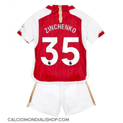 Maglie da calcio Arsenal Oleksandr Zinchenko #35 Prima Maglia Bambino 2023-24 Manica Corta (+ Pantaloni corti)